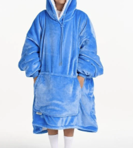 Kids Blanket Hoodie Blue 20241110080803