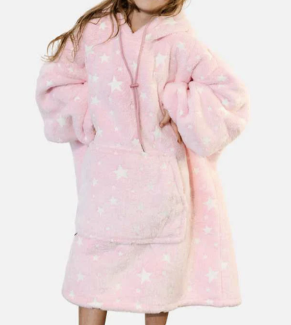 Kids Blanket Hoodie Pink Glow 20241110080803