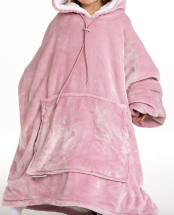 Kids Blanket Hoodie Pink 20241110080803